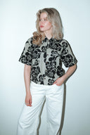 Buttered 90s crop blouse - M