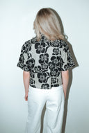 Buttered 90s crop blouse - M