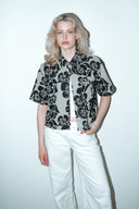Buttered 90s crop blouse - M