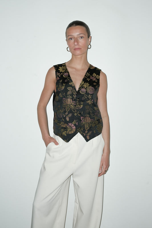 Yinu jacquard gilet - S