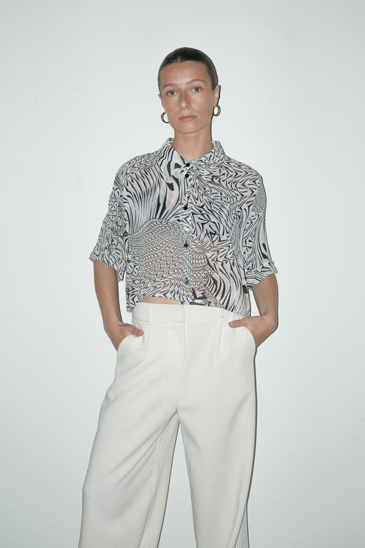 Nura cropped blouse - M