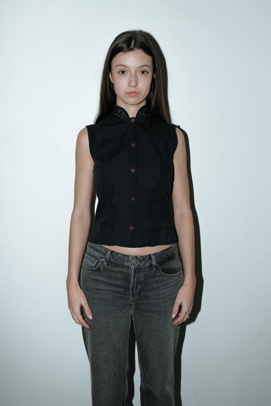 Isolde broderie top - S