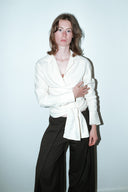 Cacharel 100% zijden wikkelblouse