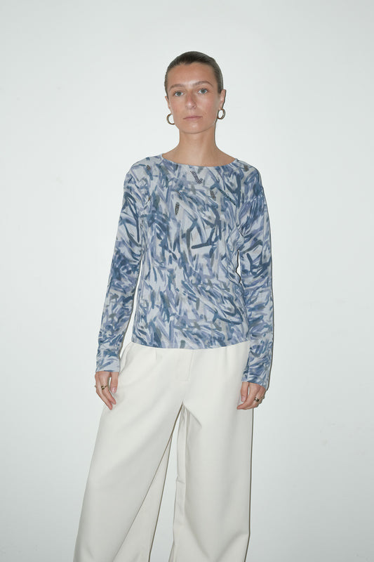 Isby geweven top - M
