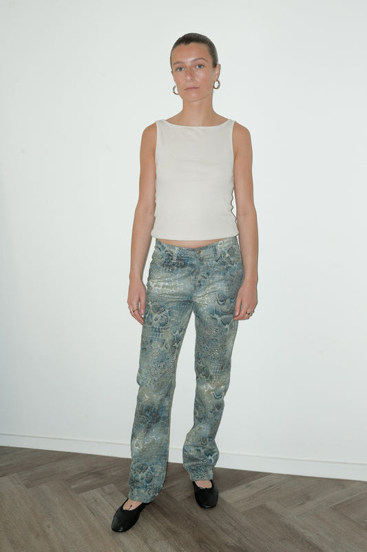 Nyro geprinte jeans - S