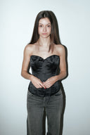 Lotus satijnen corset - S