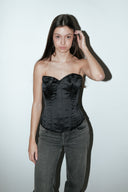 Lotus satijnen corset - S