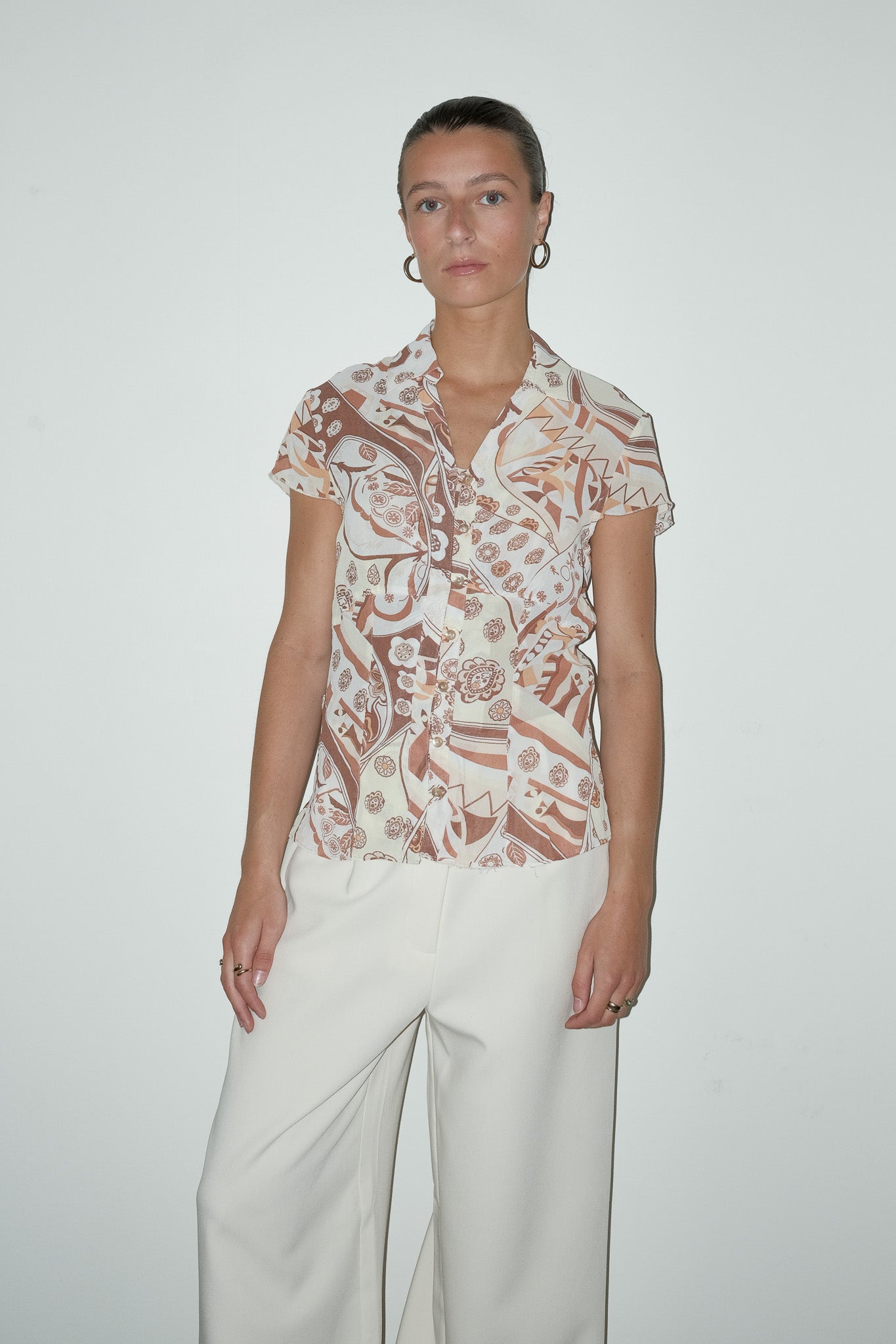 Yara geprinte top - S