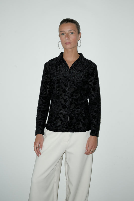 Yonah mesh+velvet top - M