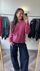 Maya mohair-blend trui - S
