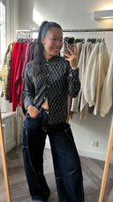 Tess geprinte blouse - S
