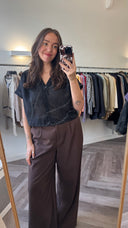 Ottilie cropped blouse - L