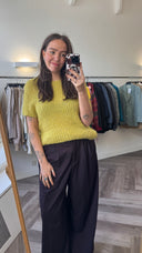 Denise mohair-blend top - L