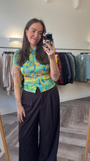 Diana geprinte top - M