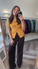 Irene linnen blazer-top - S-M