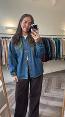 Lisette 100% katoen denim blouse - M-L