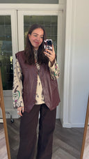 Natalie 100% leer gilet - XL