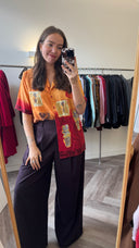 Jasmijn 100% zijde blouse - L