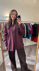 Lena bordeaux overshirt - XXL