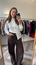 Iris ruffle blouse - M