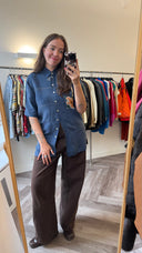 Lena cupro blouse - L