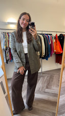 Britt leren blazer - L