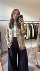 Fien geprinte blouse - L