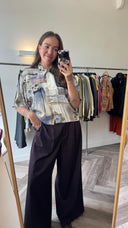 Mila geprinte blouse - L
