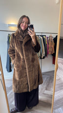 Gina faux fur jas - M
