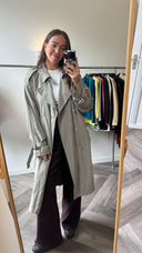 Fleur cupro trenchcoat - XXL