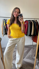 Juno gebreide top - M
