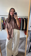 Suki 100% zijden blouse - L