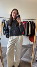 Emi cropped blouse - L
