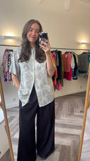 Mionne zijde-mix blouse - L