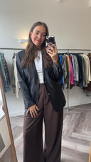 Rumi satijnglans blazer - M