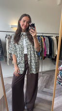 Ember geprinte blouse - XL