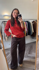 Jelke jacquard top - M