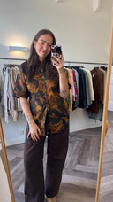Tamar 100% zijden blouse - M