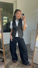 Andrea 100% leer gilet - S
