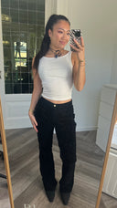Christa velvet broek - S