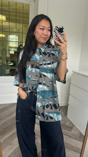 Liane geprinte boxy blouse - L