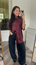 Marina 100% zijden blouse - L