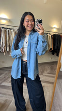 Jinte denim blouse - M
