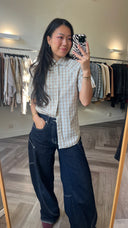 Ynez geruite blouse - S