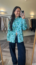 Hanae geprinte blouse - S