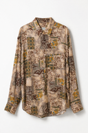 Fien geprinte blouse - L