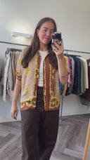 Olly geprinte blouse - M
