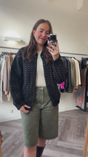 Saskia gebreide bomber - M/L