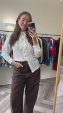 Iris ruffle blouse - M