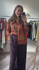 Floor geprinte blouse - L